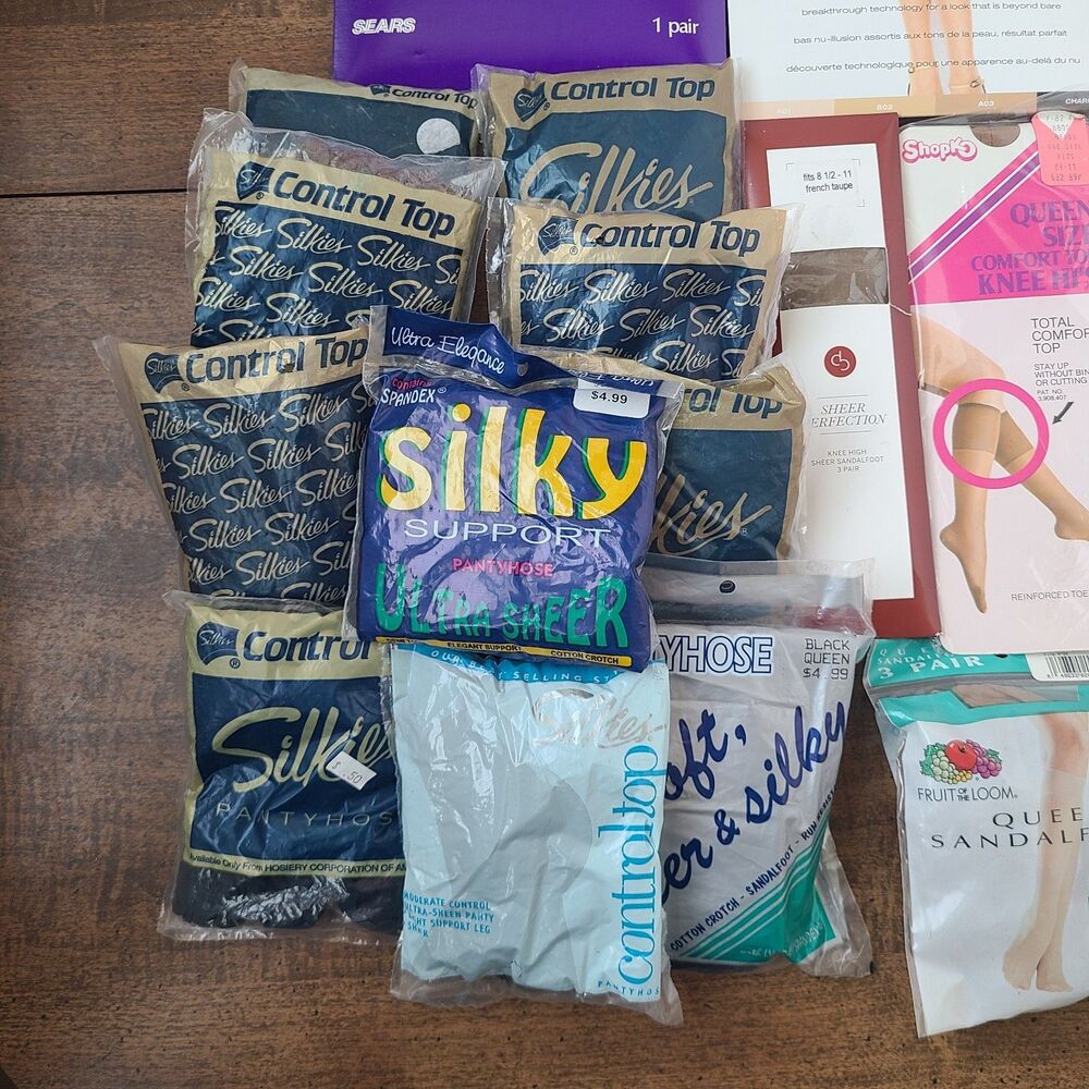 Lot of 26 Vintage Hosiery Nylons Pantyhose Thigh Knee High Mixed Brands & Sizes - Picture 2 of 11